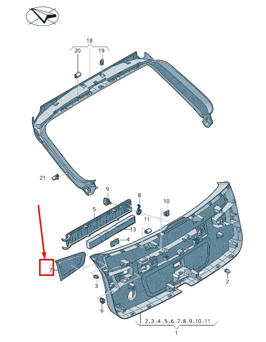 NEW AUDI A6 4A C8 REAR RIGHT LIGHT COVER 4K9867658DS2