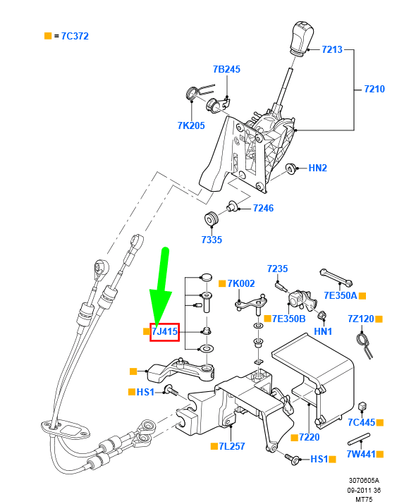 new ford transit mk4 gear shift lever parts kit 1417440 6c1r-7j415-ca original