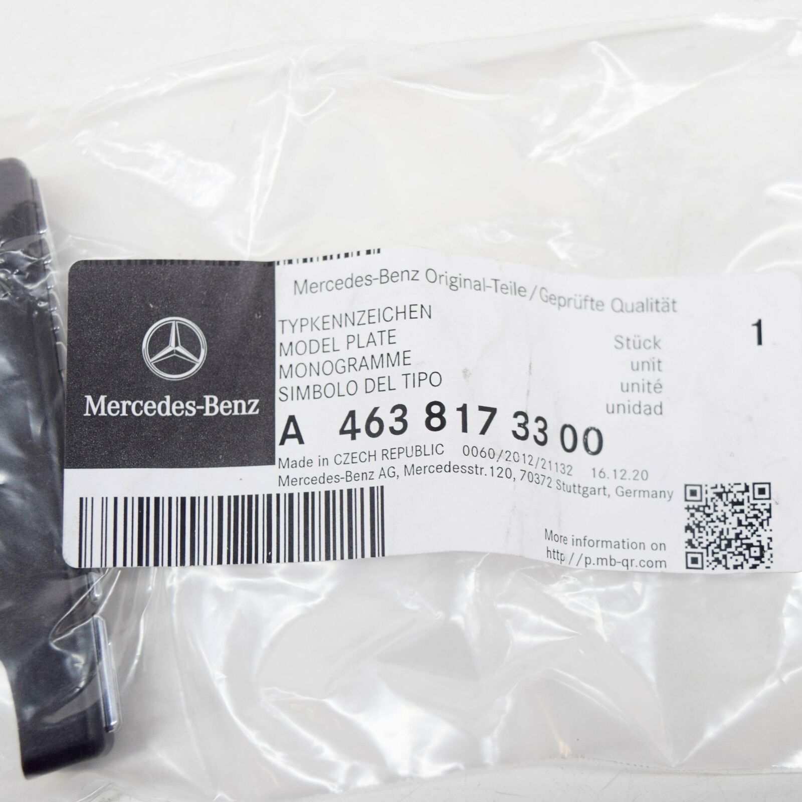 NEW MERCEDES-BENZ G W463 FRONT BUMPER RADIATOR GRILLE AMG EMBLEM A4638173300