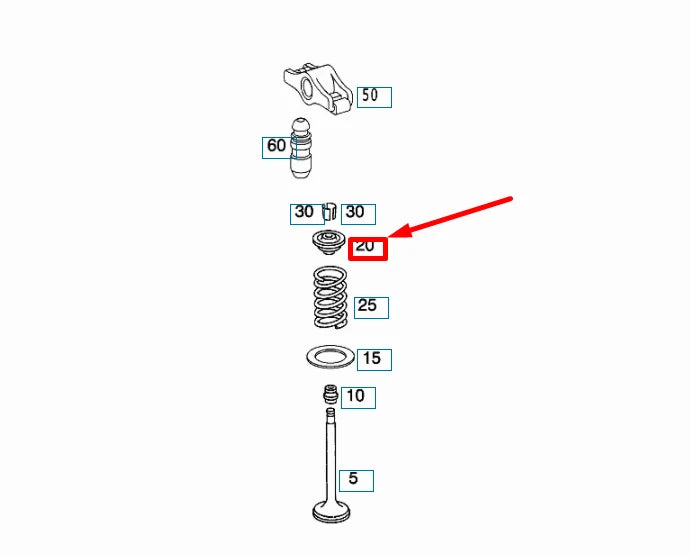 NEW MERCEDES-BENZ ML W164 UPPER VALVE SPRING RETAINING PLATE A2710530625