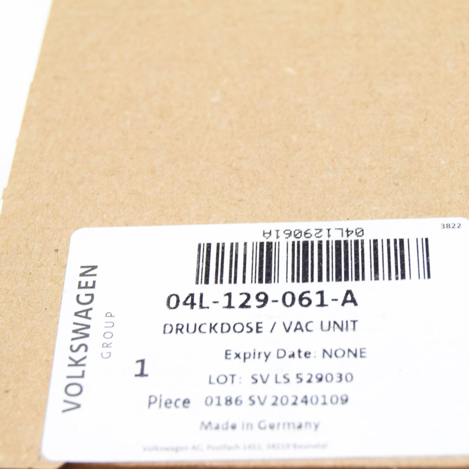 NEW VW TRANSPORTER VI T6 INTAKE MANIFOLD VACUUM UNIT 04L129061A ORIGINAL