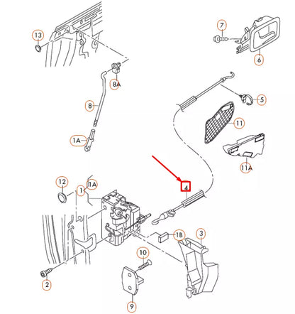 NEW AUDI A3 8P FRONT DOOR HANDLE BOWDEN CABLE 2/3 DOORS 8P3837085B