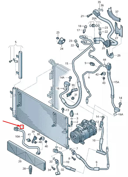 NEW AUDI Q5 8R A/C CONDENSER RADIATOR 8T0260403F ORIGINAL