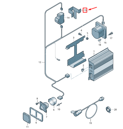 NEW VW TRANSPORTER T6 FAULT-CURRENT CIRCUIT BREAKER BRACKET 7E7937155 ORIGINAL