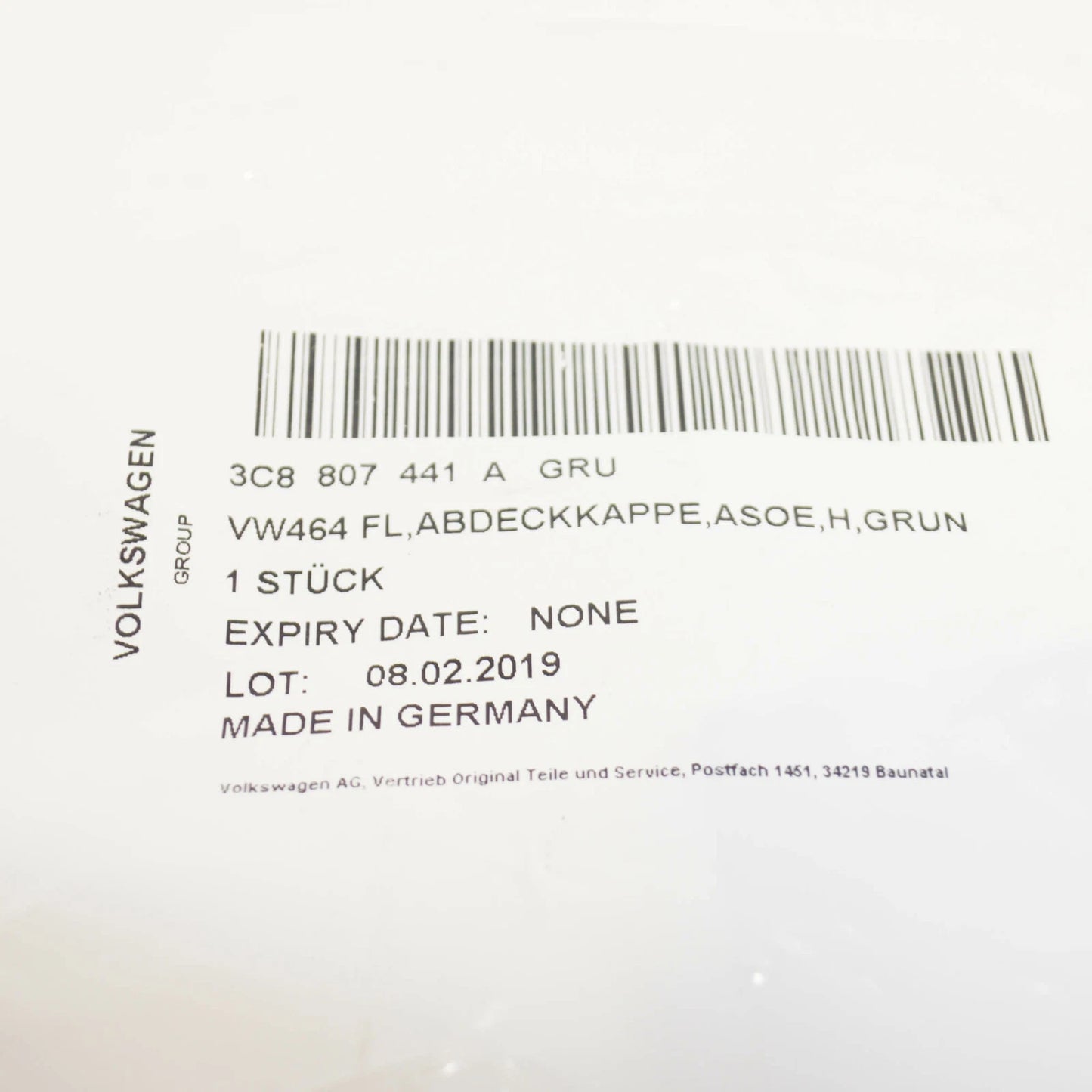 NEW VW PASSAT CC A6 REAR BUMPER RIGHT TOW HOOK EYE COVER 3C8807441AGRU