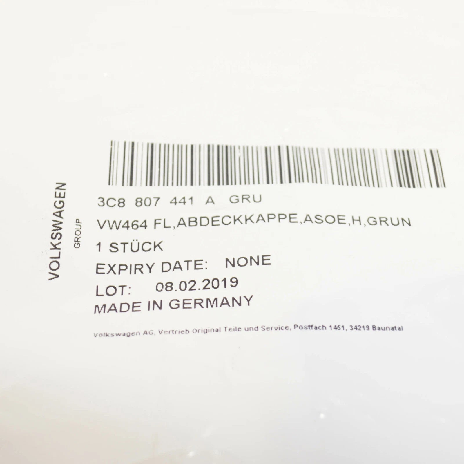 NEW VW PASSAT CC A6 REAR BUMPER RIGHT TOW HOOK EYE COVER 3C8807441AGRU