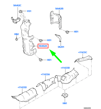 new ford focus mk2 exhaust system heat shield 3m51-9n454-ckg 1595365 original