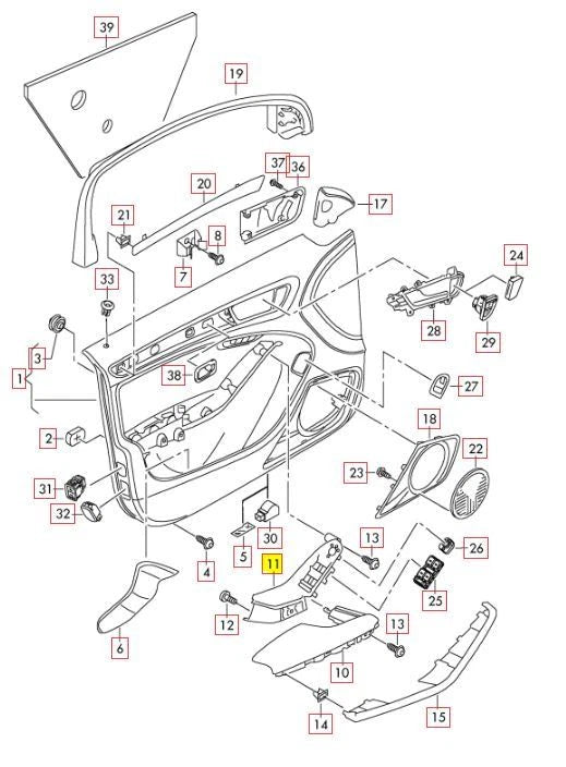 NEW AUDI A4 S4 A5 S5 RS4 LEFT DOOR TRIM BEZEL 8K1867171E7PE