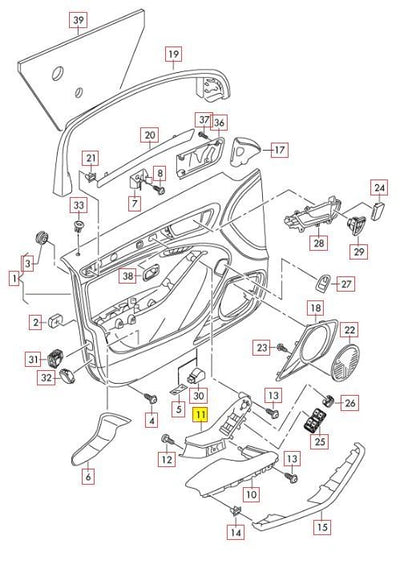 NEW AUDI A4 S4 A5 S5 RS4 LEFT DOOR TRIM BEZEL 8K1867171E7PE