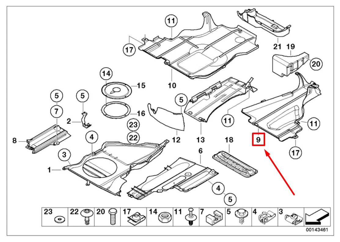 NEW BMW 3 CABRIO E46 LEFT TRIM PANEL 7892955 51717892955 ORIGINAL