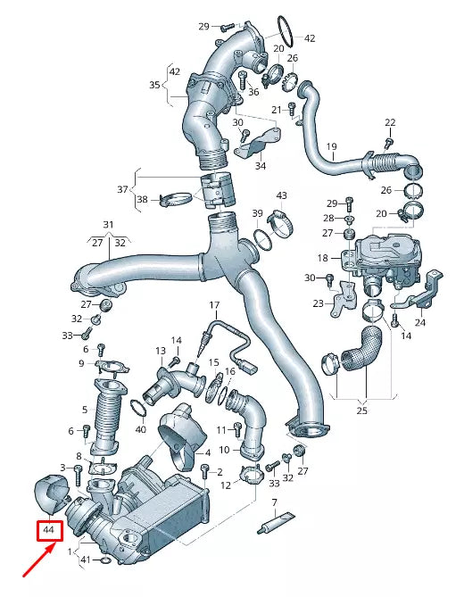 NEW AUDI A8 4N EXHAUST COOLER HEAT INSULATION 057131531F