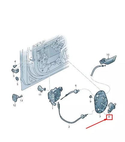 NEW AUDI Q8 4MN REAR RIGHT DOOR LOCK ACTUATOR 4N0837060 ORIGINAL