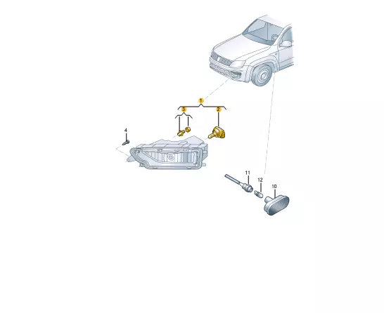 NEW VOLKSWAGEN AMAROK MK1 B FRONT LEFT FOG LIGHT 2H6941699B