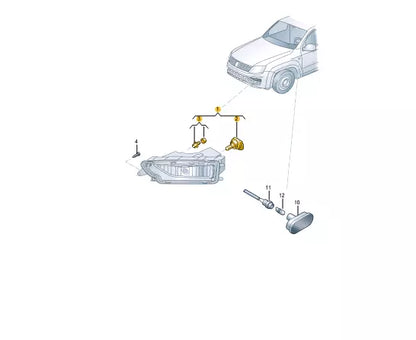 NEW VOLKSWAGEN AMAROK MK1 B FRONT LEFT FOG LIGHT 2H6941699B