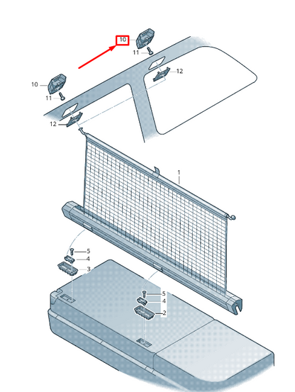 NEW AUDI A6 4A C8 RIGHT PARTITION PANEL SUSPENSION LUG 4K98617364PK ORIGINAL