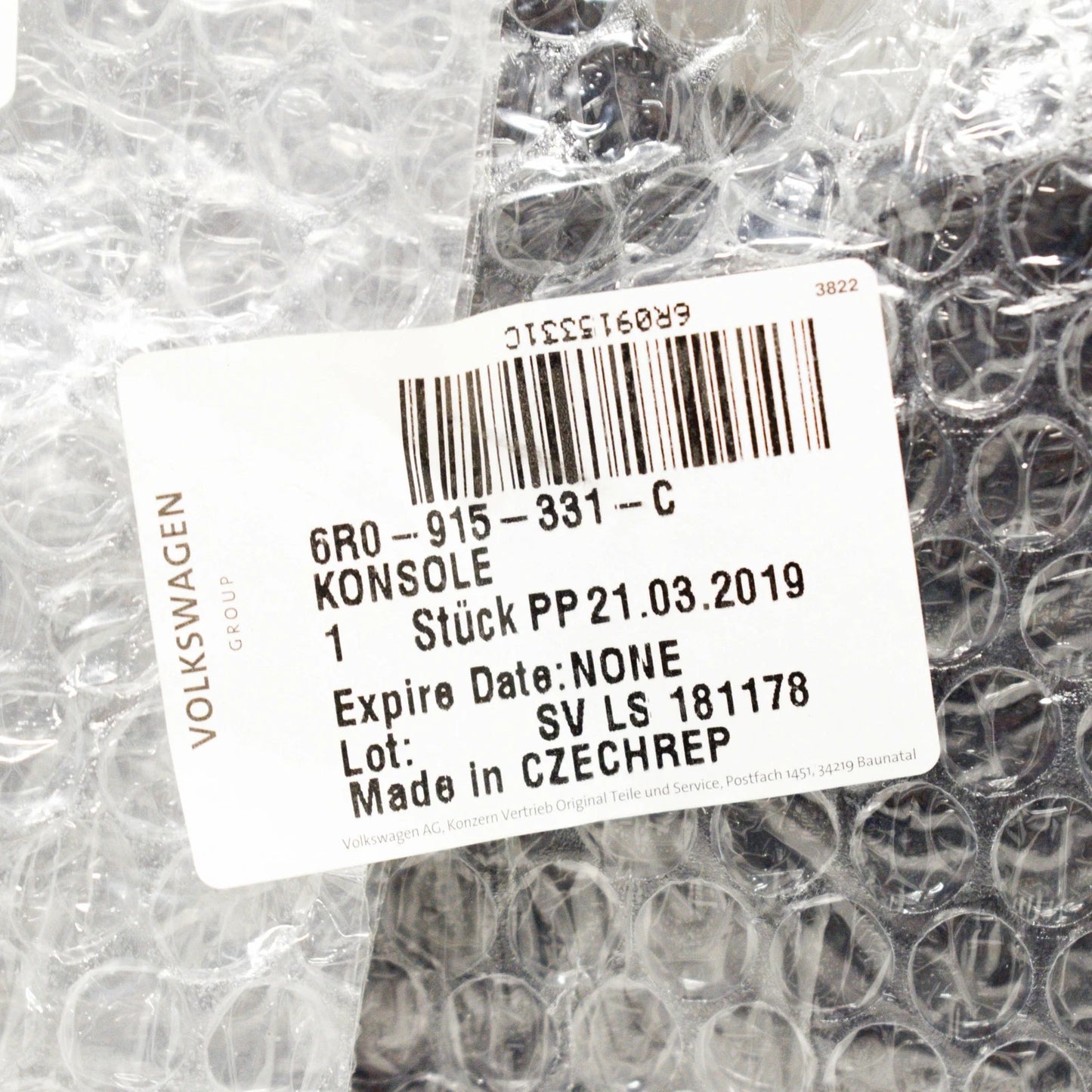 NEW VOLKSWAGEN POLO 6R BATTERY PAD TRAY 6R0915331C ORIGINAL