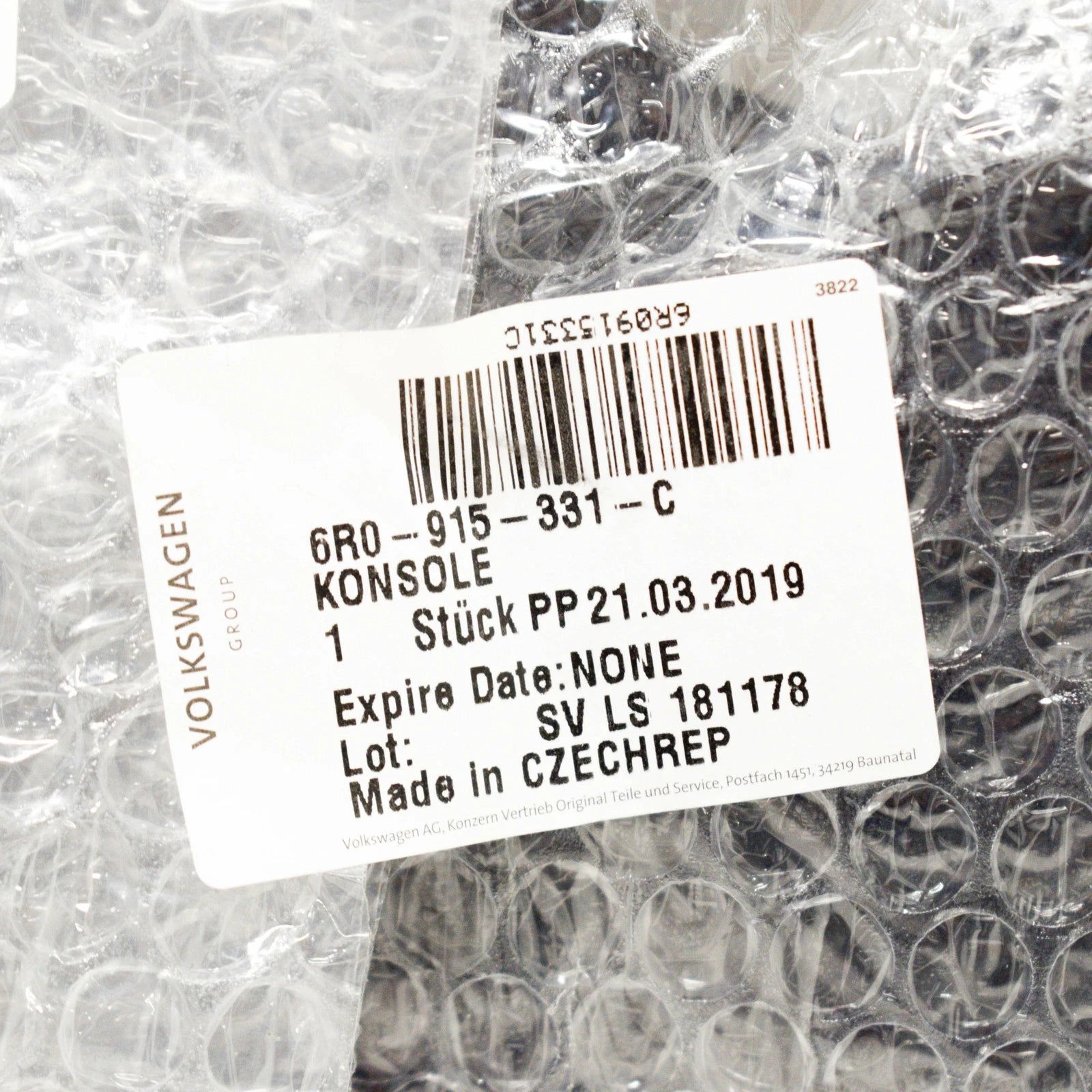 NEW VOLKSWAGEN POLO 6R BATTERY PAD TRAY 6R0915331C ORIGINAL