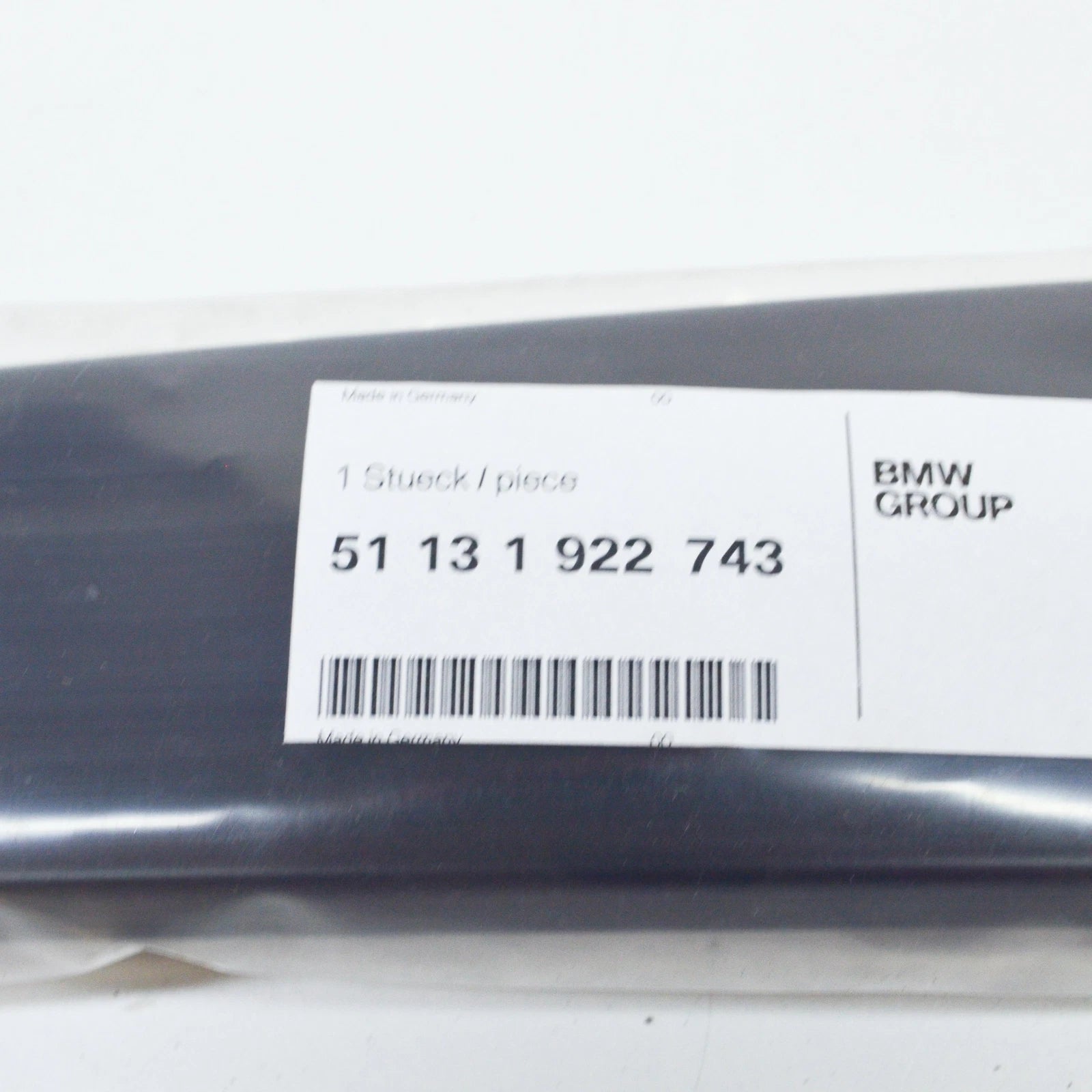 NEW BMW 3 COUPE E30 REAR LEFT DOOR B-PILLAR TRIM COVERING 51131922743 ORIGINAL