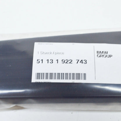 NEW BMW 3 COUPE E30 REAR LEFT DOOR B-PILLAR TRIM COVERING 51131922743 ORIGINAL