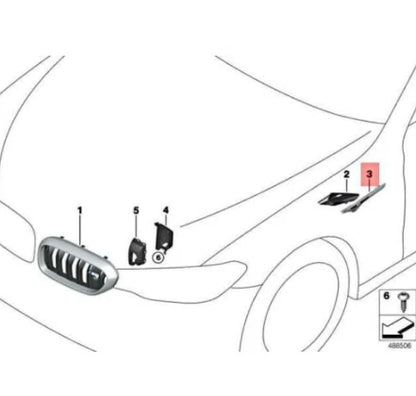 NEW BMW M5 F90 FRONT SIDE PANEL RIGHT AIR DUCT COVER 51138076048 ORIGINAL