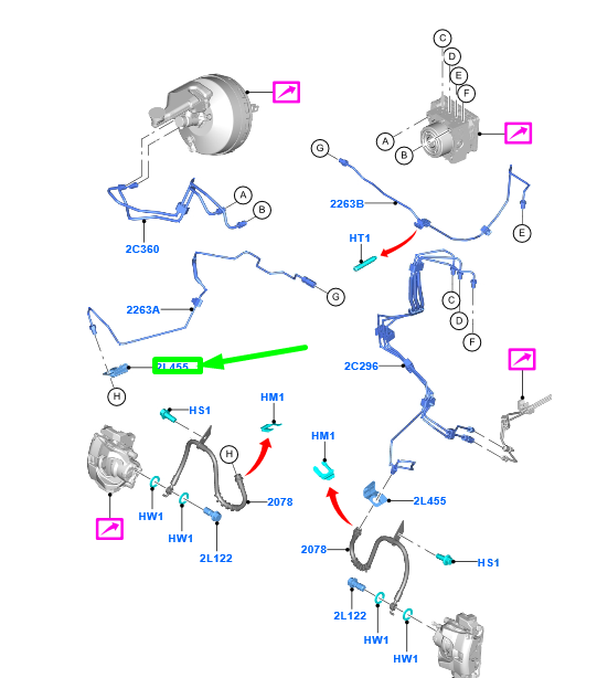 new ford mondeo mk5 front right brake pipe bracket 5219021 dg93-2l455-aa