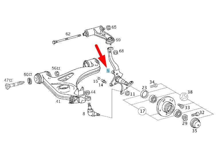 NEW MERCEDES-BENZ SLK R170 FRONT LEFT STEERING KNUCKLE A2023300020 ORIGINAL