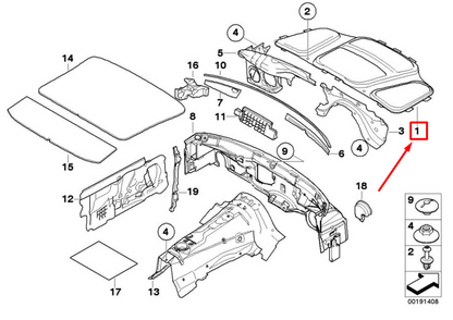 new bmw 6 cabrio e64 sound insulating engine hood 7898125 51487898125 original