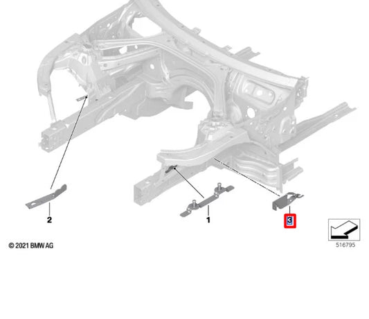 NEW BMW 3 G20 ABS WHEEL SPEED SENSOR BRACKET LEFT 41007488037 ORIGINAL