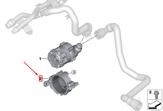 new bmw x5 g05 m50dx electric coolant pump holder 17618584214 original