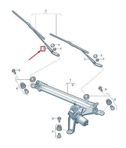 NEW AUDI A8 4N FRONT LEFT WIPER ARM LHD 4N1955407D1P9 4N1955407D 1P9
