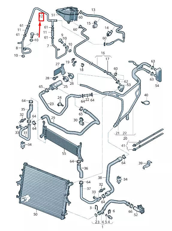 NEW AUDI Q7 4L ENGINE COOLANT PIPE 059121086P