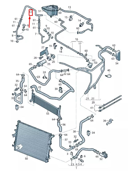 NEW AUDI Q7 4L ENGINE COOLANT PIPE 059121086P