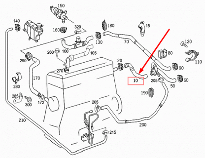 NEW MB C-CLASS W203 WATER COOLING HOSE A2098300096 1.8 PETROL ORIGINAL