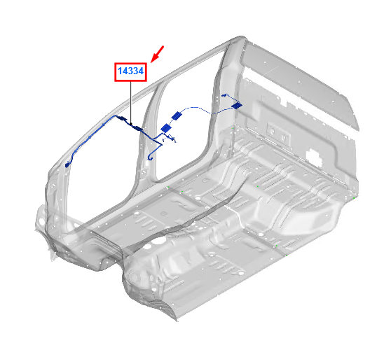 new ford ranger t6 roof and body console wiring 5304020 original
