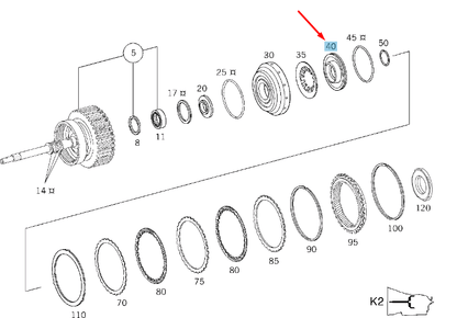new mercedes-benz c w204 clutch spring retainer a2202720564 original