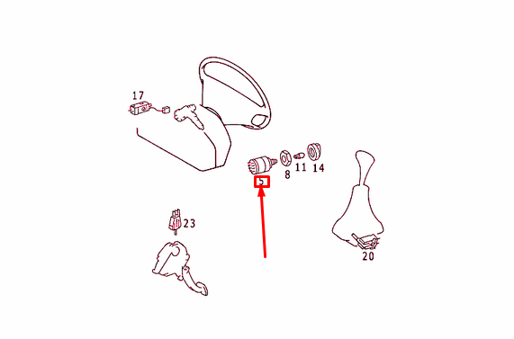 NEW MERCEDES-BENZ E W124 LIGHT ROTARY SWITCH A0005456204 ORIGINAL