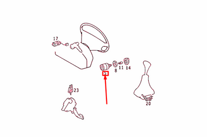 NEW MERCEDES-BENZ E W124 LIGHT ROTARY SWITCH A0005456204 ORIGINAL