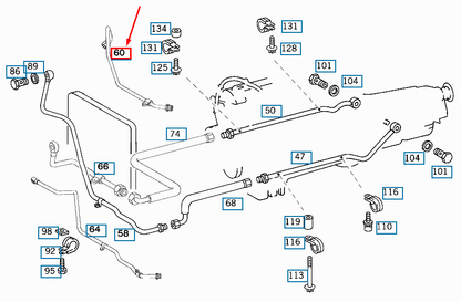 NEW MERCEDES-BENZ SL R129 OIL LINE PIPE A210270219664 ORIGINAL