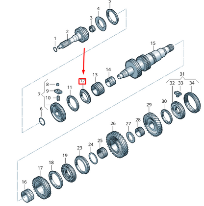 NEW VOLKSWAGEN CRAFTER 2F MK1 6TH GEAR CLUTCH BODY 0B7311355 ORIGINAL