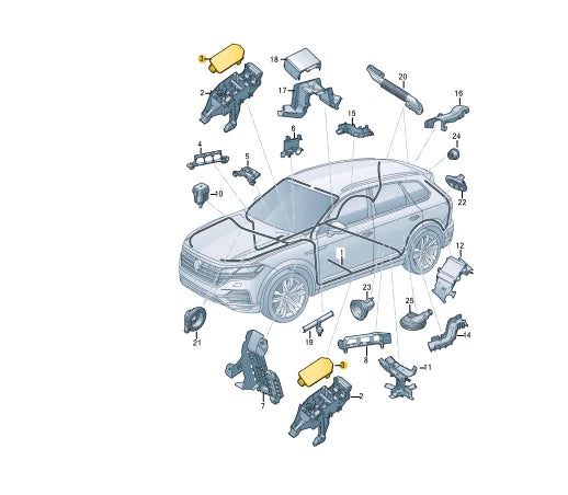 NEW VOLKSWAGEN TOUAREG CR FRONT SEAT RAIL END COVER TRIM 4M0971981 ORIGINAL