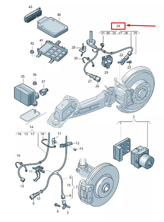 NEW AUDI TT 8J FRONT RIGHT SPEED SENSOR WIRING HARNESS 8J0927904D