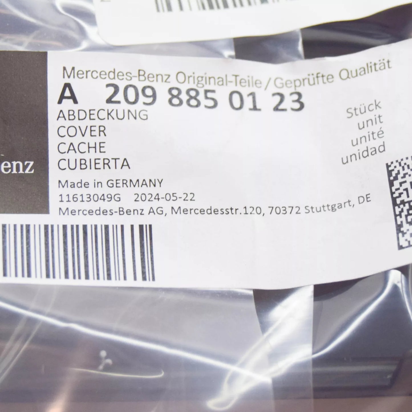 NEW MERCEDES-BENZ CLK C209 FRONT LOWER GRILL A2098850123 ORIGINAL