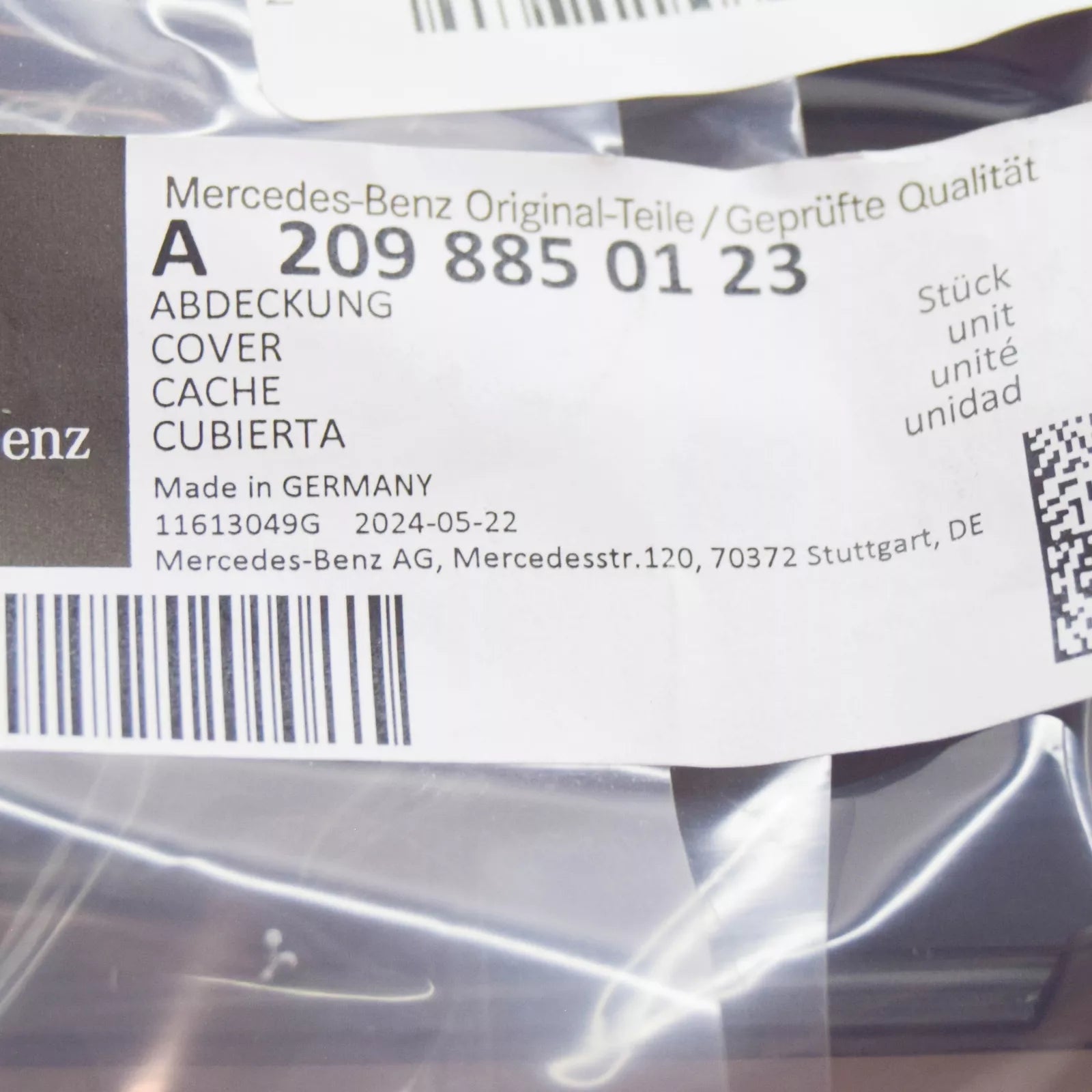 NEW MERCEDES-BENZ CLK C209 FRONT LOWER GRILL A2098850123 ORIGINAL