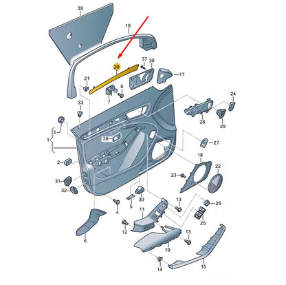 NEW AUDI Q5 8R FRONT RIGHT DOOR PANEL TRIMINSERT 8R0867410F1NK ORIGINAL