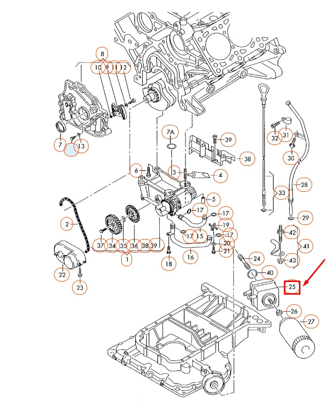 NEW AUDI A4 B7 ENGINE OIL COOLER 028117021E ORIGINAL