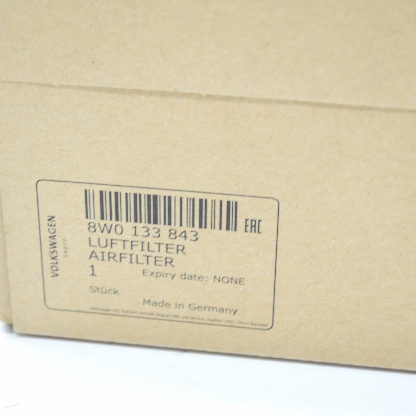 NEW AUDI A4 B9 AIR FILTER ELEMENT 8W0133843