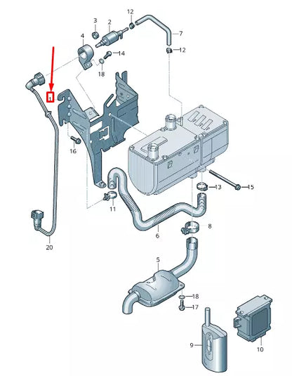 NEW VOLKSWAGEN CRAFTER 2F MK1 AUXILIARY HEATER BRACKET 2E1819595A