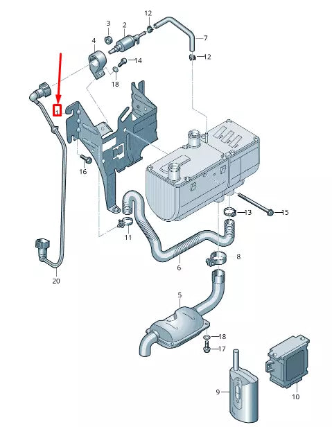 NEW VOLKSWAGEN CRAFTER 2F MK1 AUXILIARY HEATER BRACKET 2E1819595A