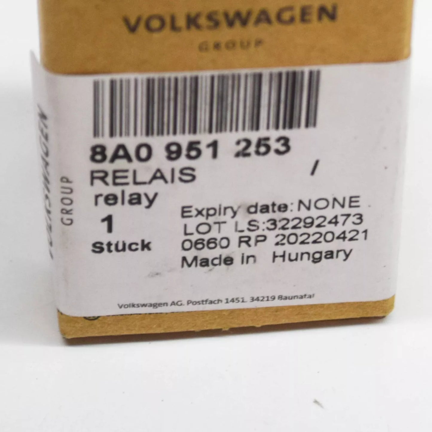 NEW AUDI A2 8Z GLOW PLUG CONTACT CLOSE RELAY 8A0951253