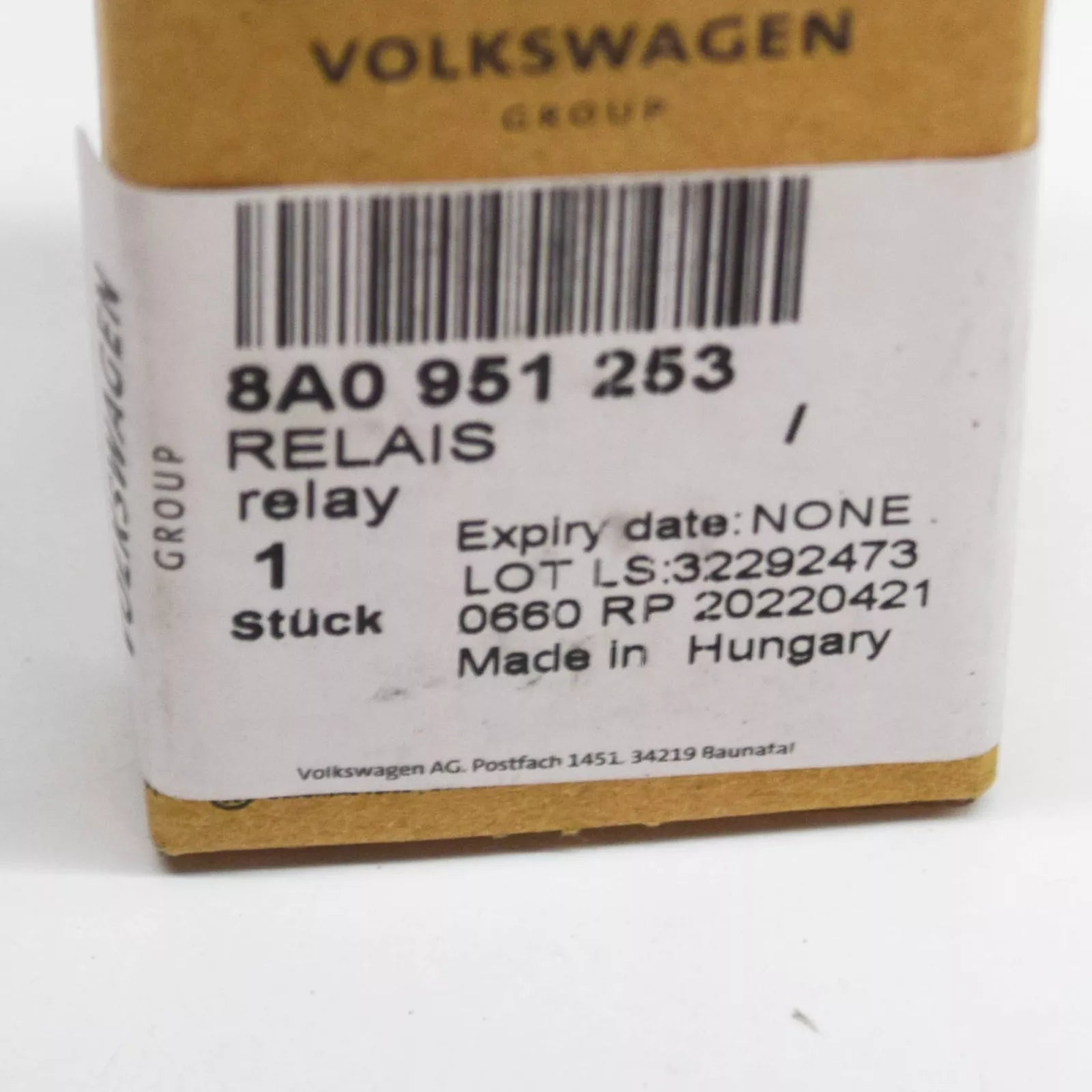 NEW AUDI A2 8Z GLOW PLUG CONTACT CLOSE RELAY 8A0951253